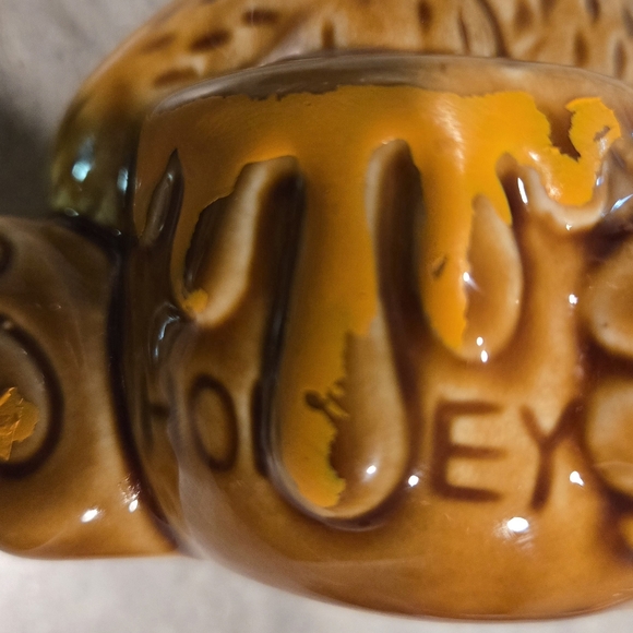 Unbranded Ceramic Brown Bear Honey Jar Jam Pot Vintage W/ Honey Dipper - Picture 7 of 14